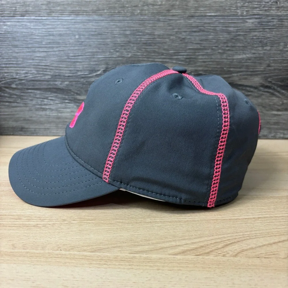 Under Armour Hat‎ Cap Strap Back Womens Gray Pink Run Running Athletic Gym